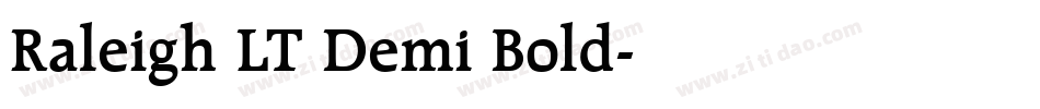 Raleigh LT Demi Bold字体转换